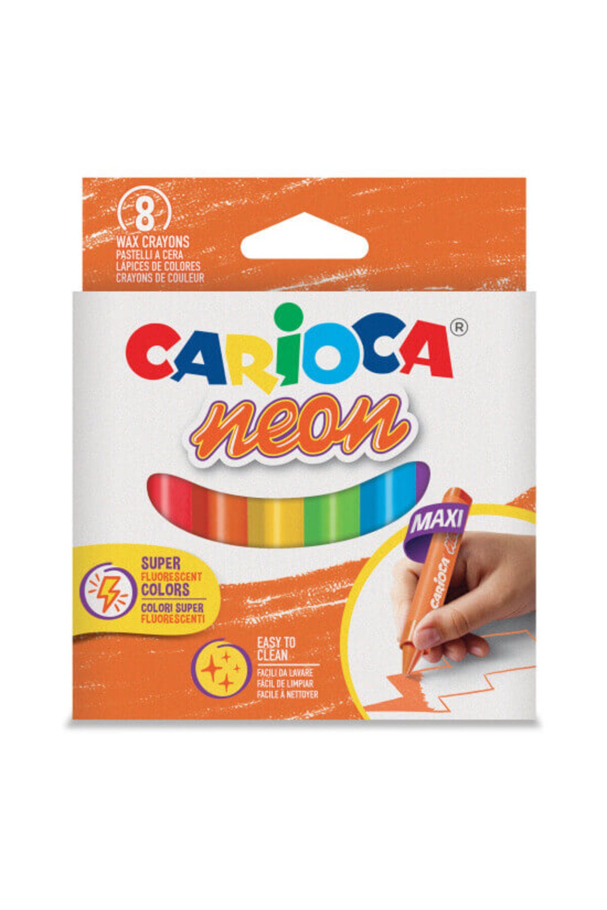 Carioca Neon Jumbo Üçgen Mum Boya Kalemi