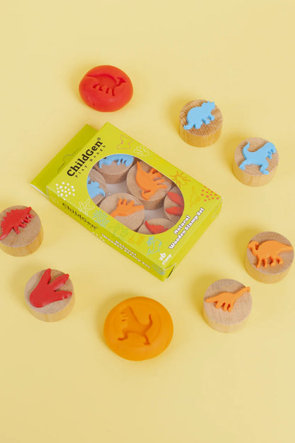 Childgen Ahşap Damga Dinozorlar Seti 6 Adet