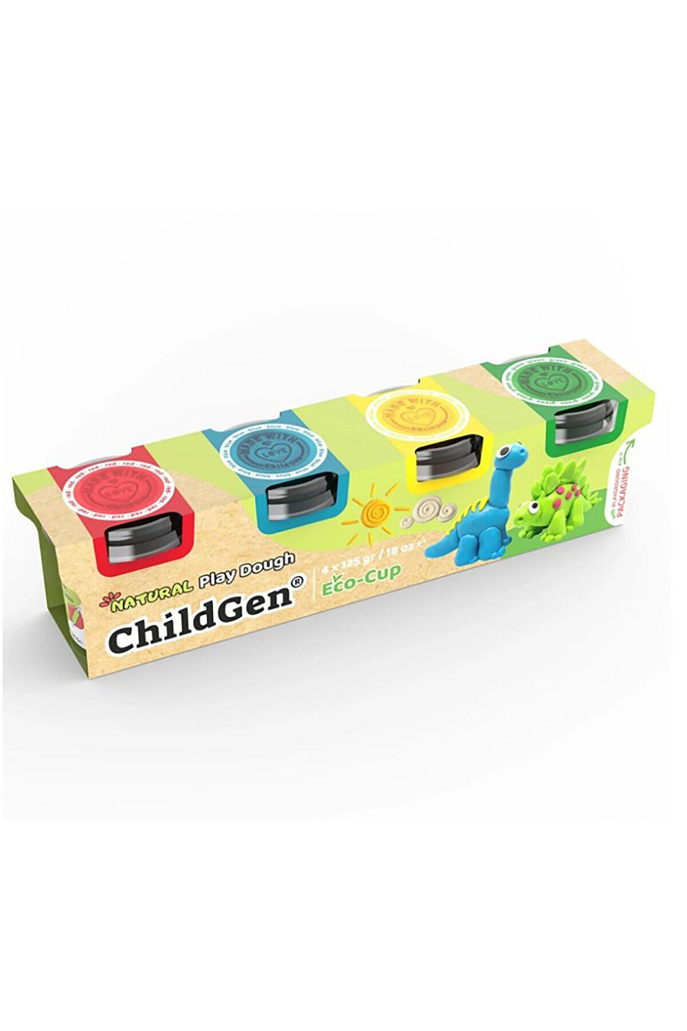 Childgen Dinozor Oyun Hamuru 4lü 125 gr