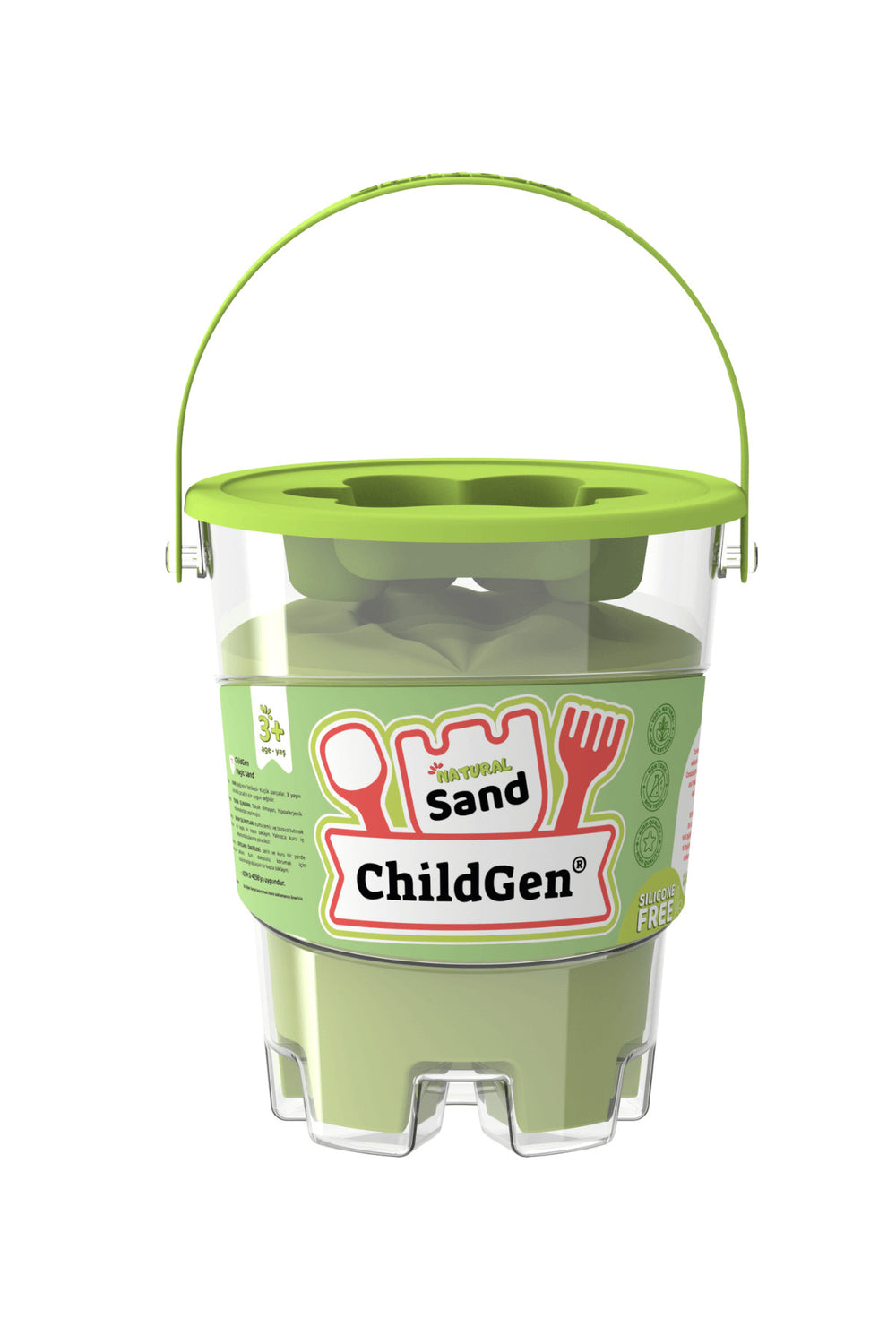 Childgen Doğal Kinetik Kum Yeşil 500 gr
