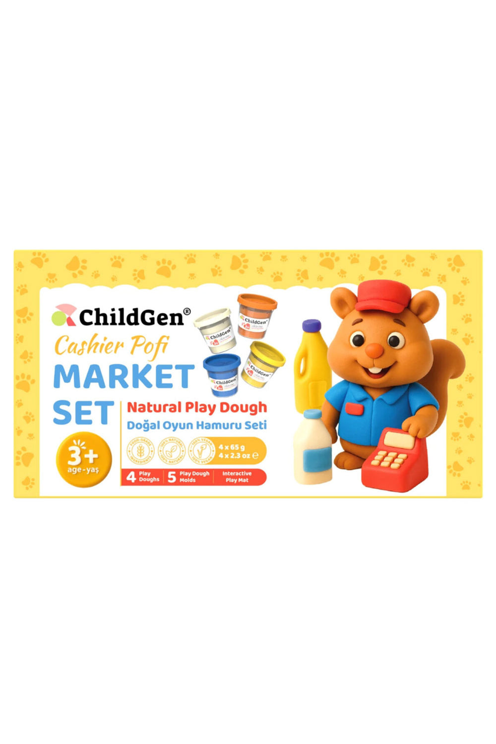 Childgen Sevimli Patiler Market Doğal Oyun Hamuru