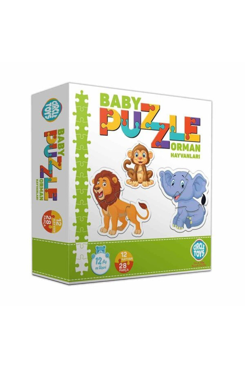 Circle Toys Bebek Puzzle Orman Hayvanları 28 Parça