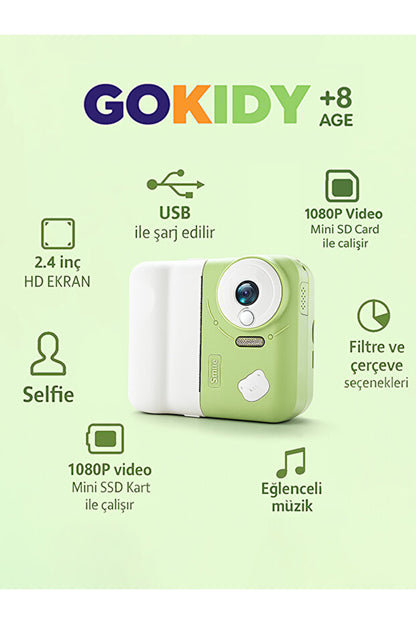 Dijital Çocuk Kamerası 1080p Hd Ekran
