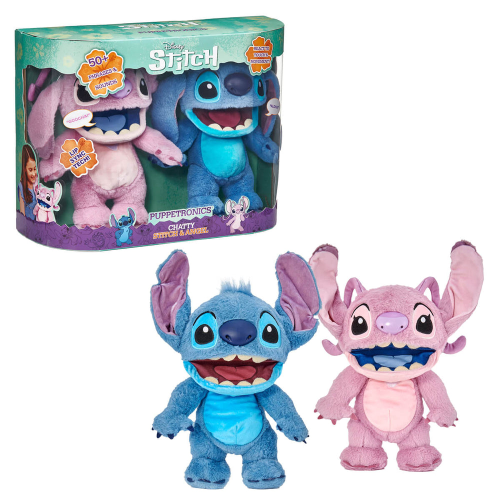 Disney Stitch ve Angel Elektronik Kukla 2li