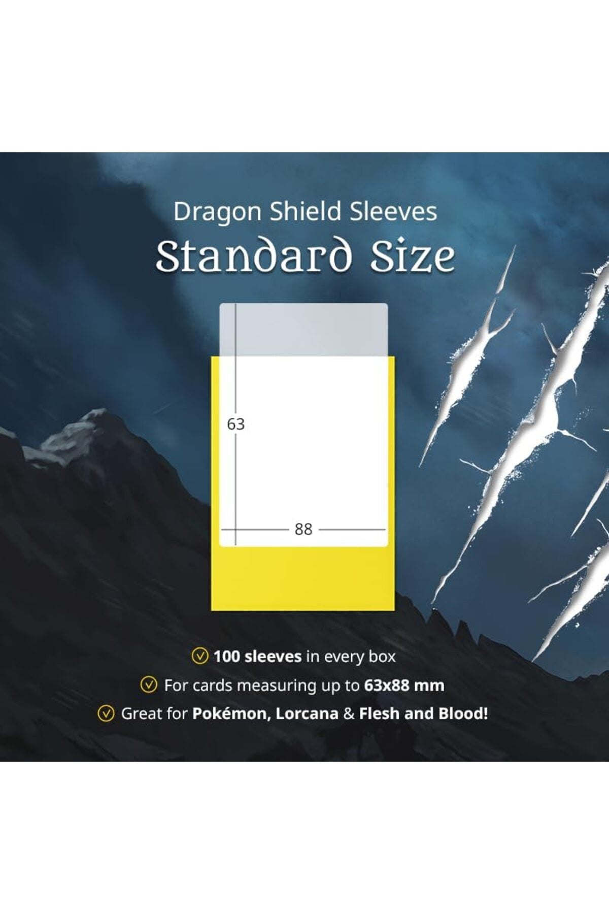 Dragon Shield Dual Kart Koruyucu Lightning 100lü