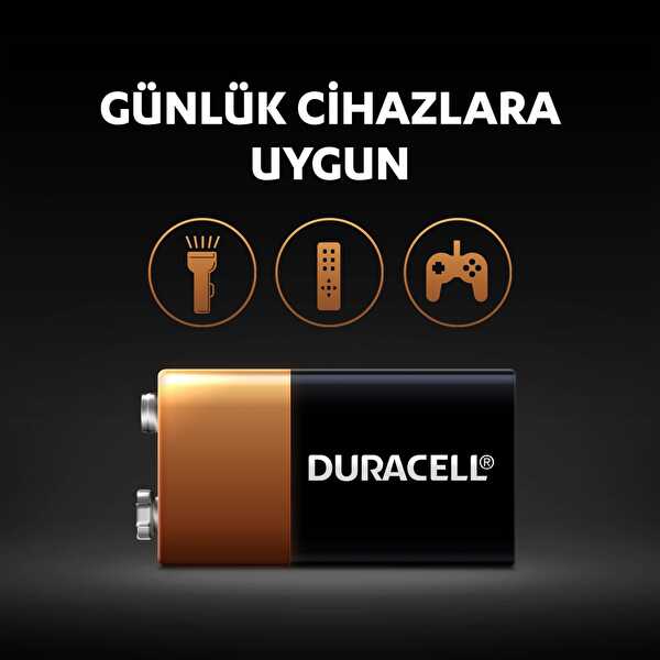 Duracell Basic 9 Volt Pil Tekli