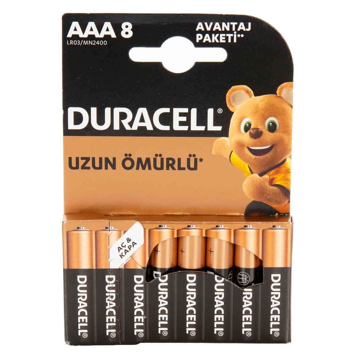 Duracell Basic İnce Kalem Pil Aaa 8li