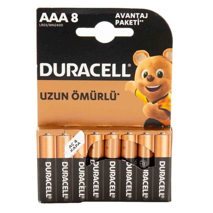 Duracell Basic İnce Kalem Pil Aaa 8li