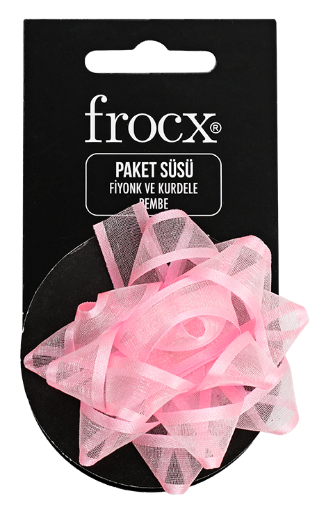 Frocx Paket Süsü Fişek Fiyonk ve Kurdele Pembe
