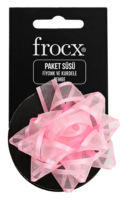 Frocx Paket Süsü Fişek Fiyonk ve Kurdele Pembe