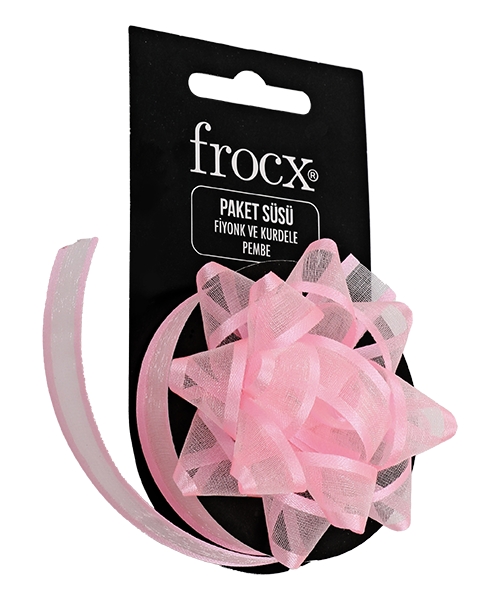Frocx Paket Süsü Fişek Fiyonk ve Kurdele Pembe