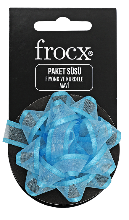 Frocx Paket Süsü Yıldız Fiyonk ve Kurdele Mavi