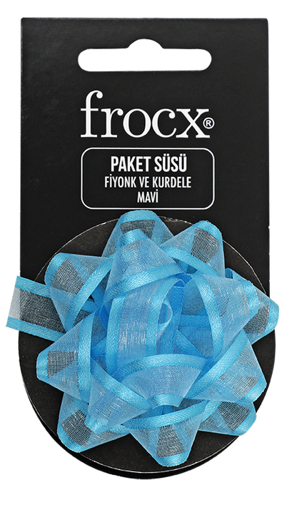 Frocx Paket Süsü Yıldız Fiyonk ve Kurdele Mavi