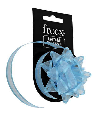Frocx Paket Süsü Yıldız Fiyonk ve Kurdele Mavi
