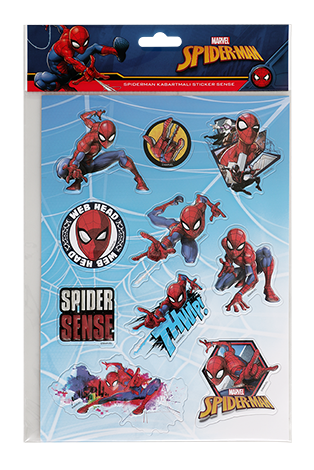 Frocx Spiderman Kabartmalı Sticker Sense