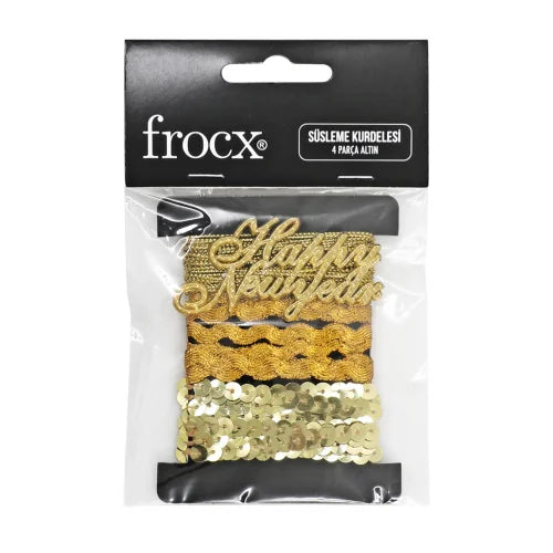Frocx Süsleme Kurdelesi Mavi 4 Parça