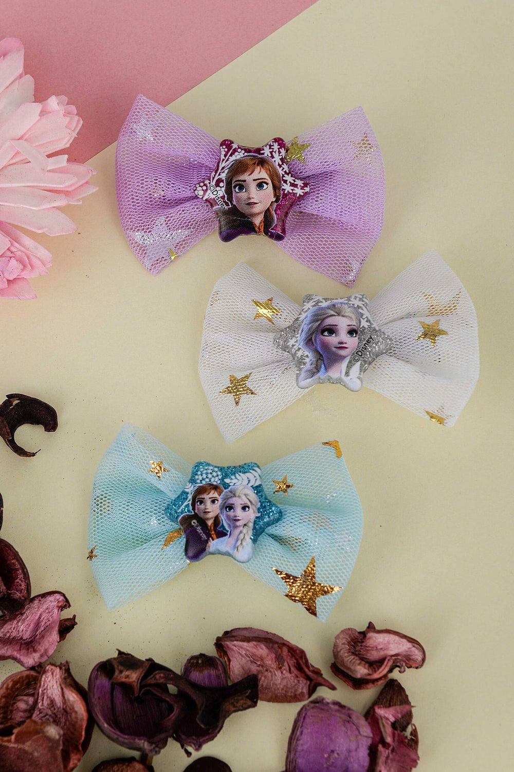 Frozen Klipsli Kelebek Toka Simli 3lü Paket Cool