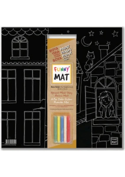 Funny Mat Black Bizim Sokak Tebeşirli