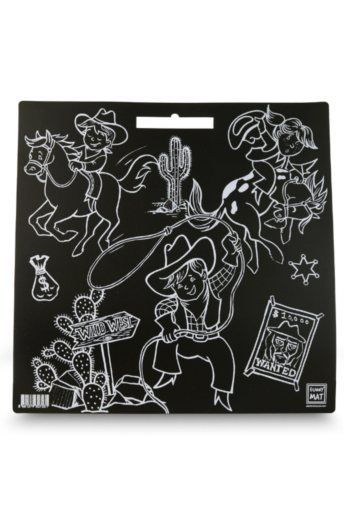 Funny Mat Black Korku Evi Tebeşirli