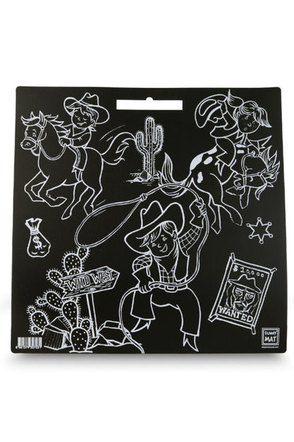 Funny Mat Black Korku Evi Tebeşirli