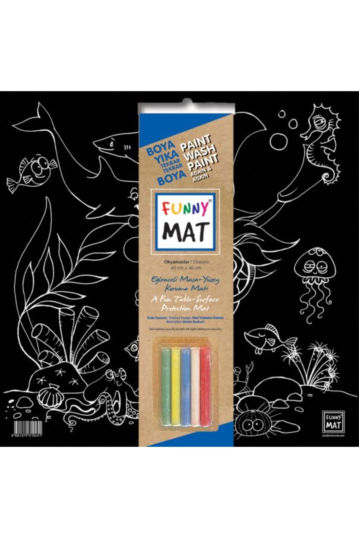 Funny Mat Black Okyanus Tebeşirli