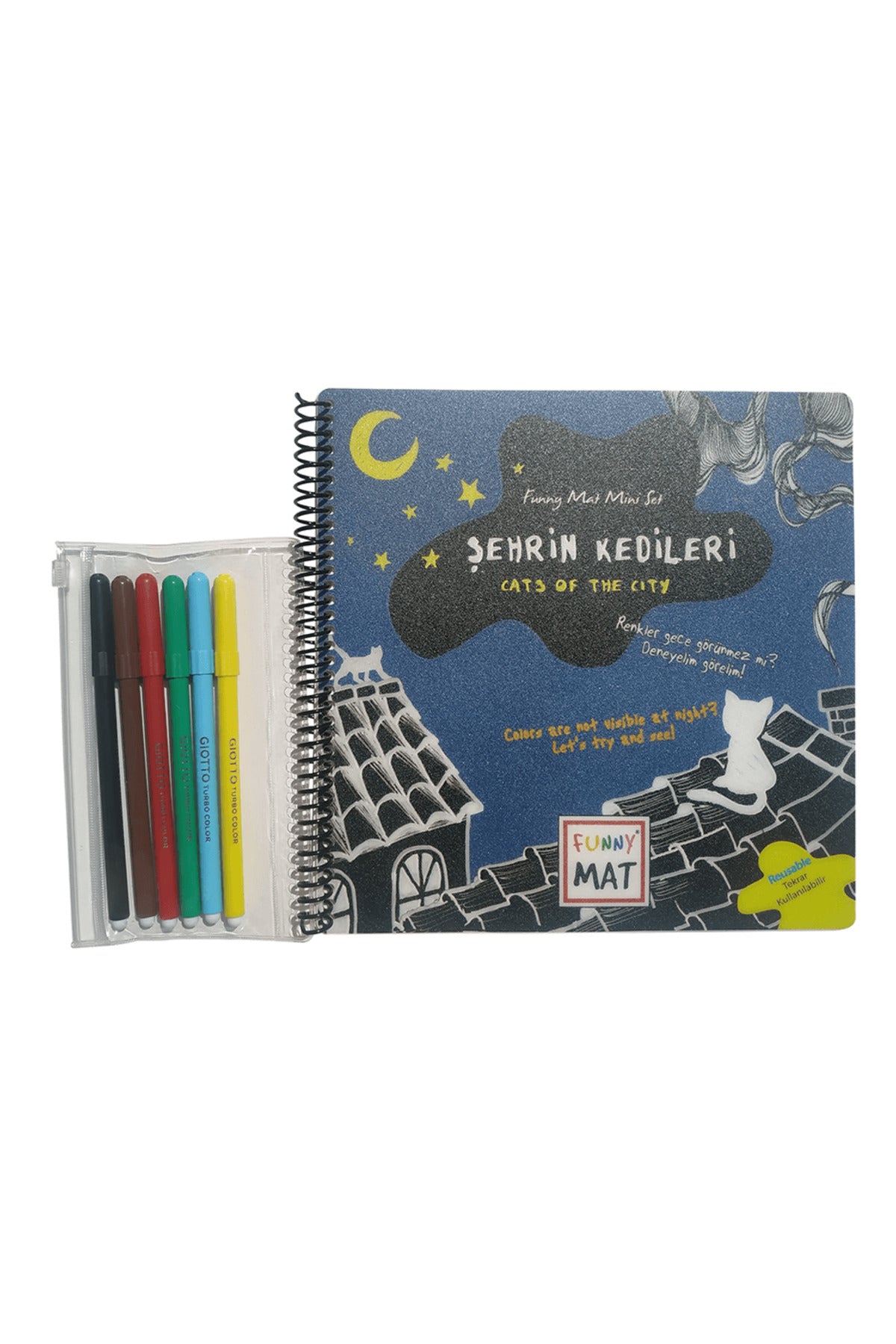 Funny Mat Şehrin Kedileri Kalemli Mini Set