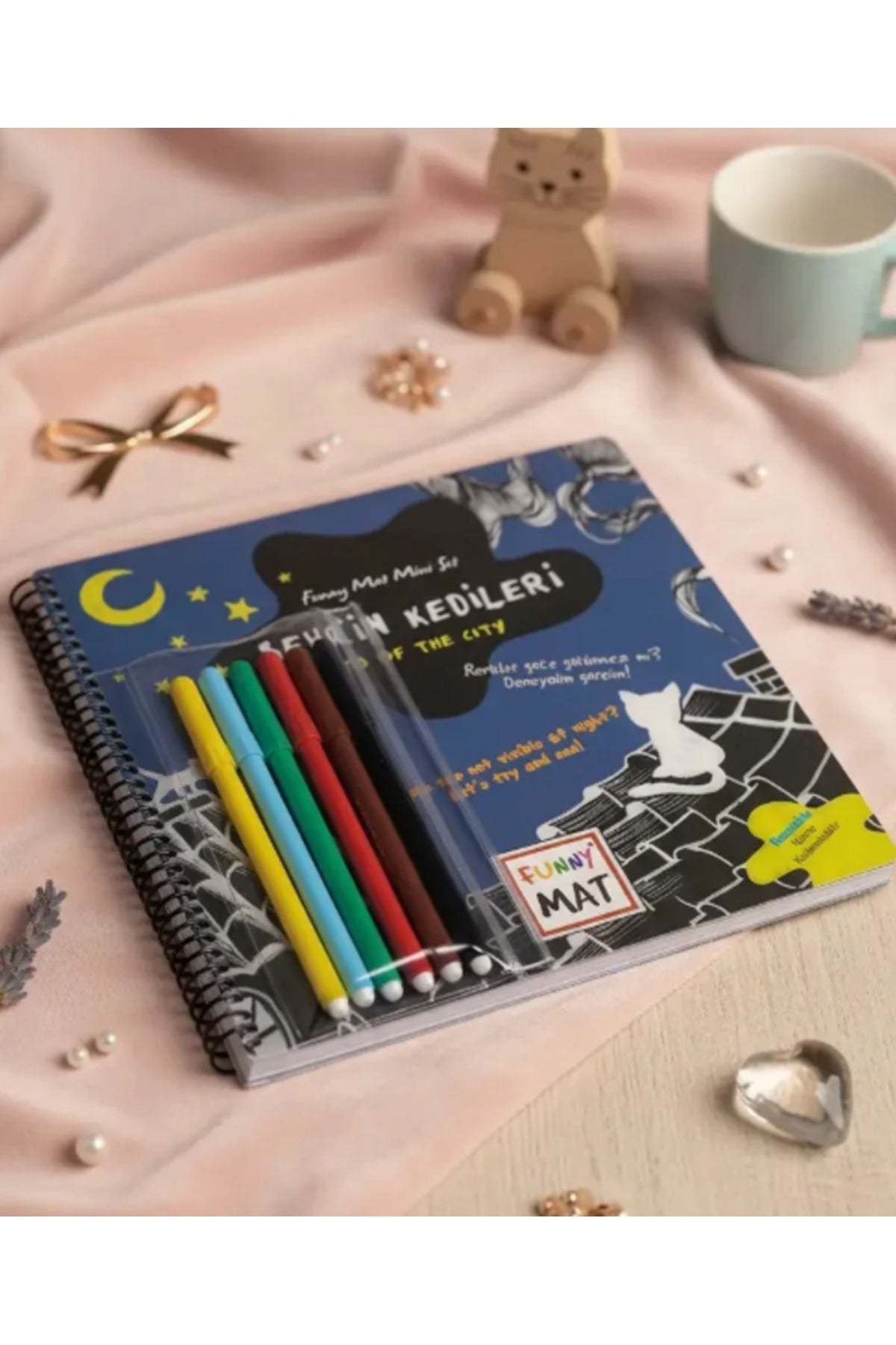 Funny Mat Şehrin Kedileri Kalemli Mini Set