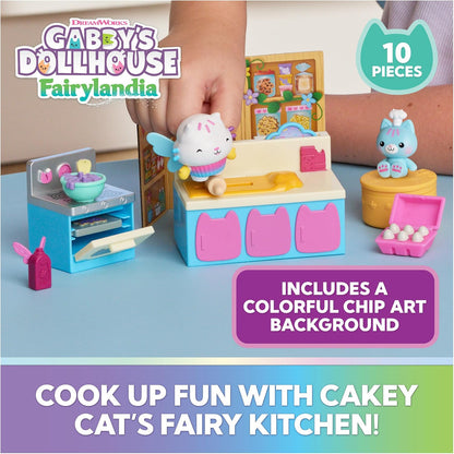 Gabbys Dollhouse Fairylandia Cakey Cat Peri Mutfağ