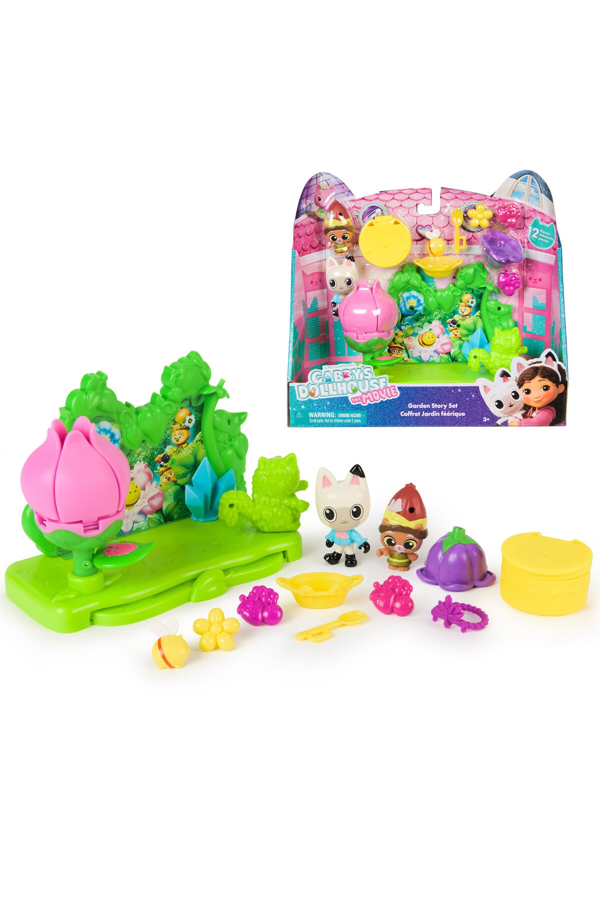 Gabbys Dollhouse Hayali Evi Kristal Bahçe Mini Set