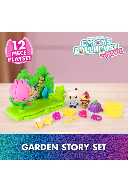 Gabbys Dollhouse Hayali Evi Kristal Bahçe Mini Set