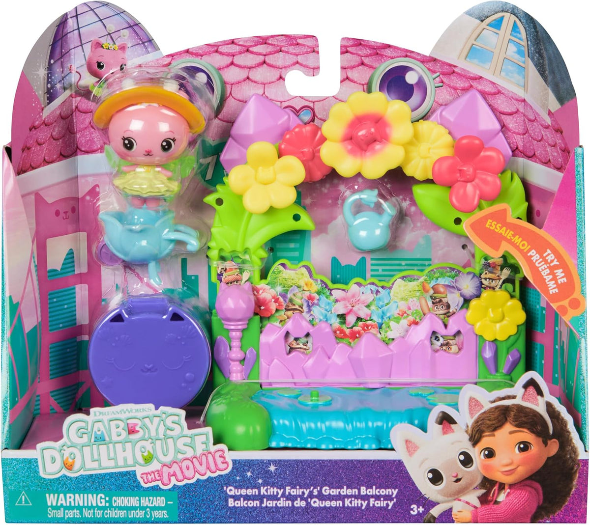 Gabbys Dollhouse Kraliçe Kitty Fairy Bahçe Balkonu