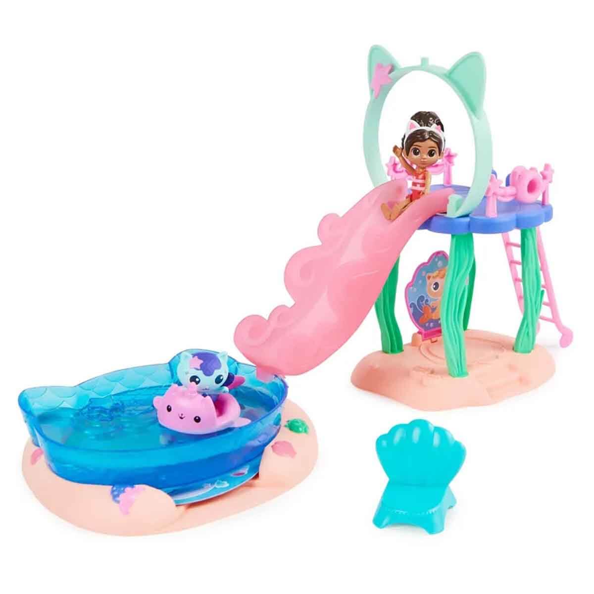 Gabbys Dollhouse Süslü Kedi Havuz Oyun Seti