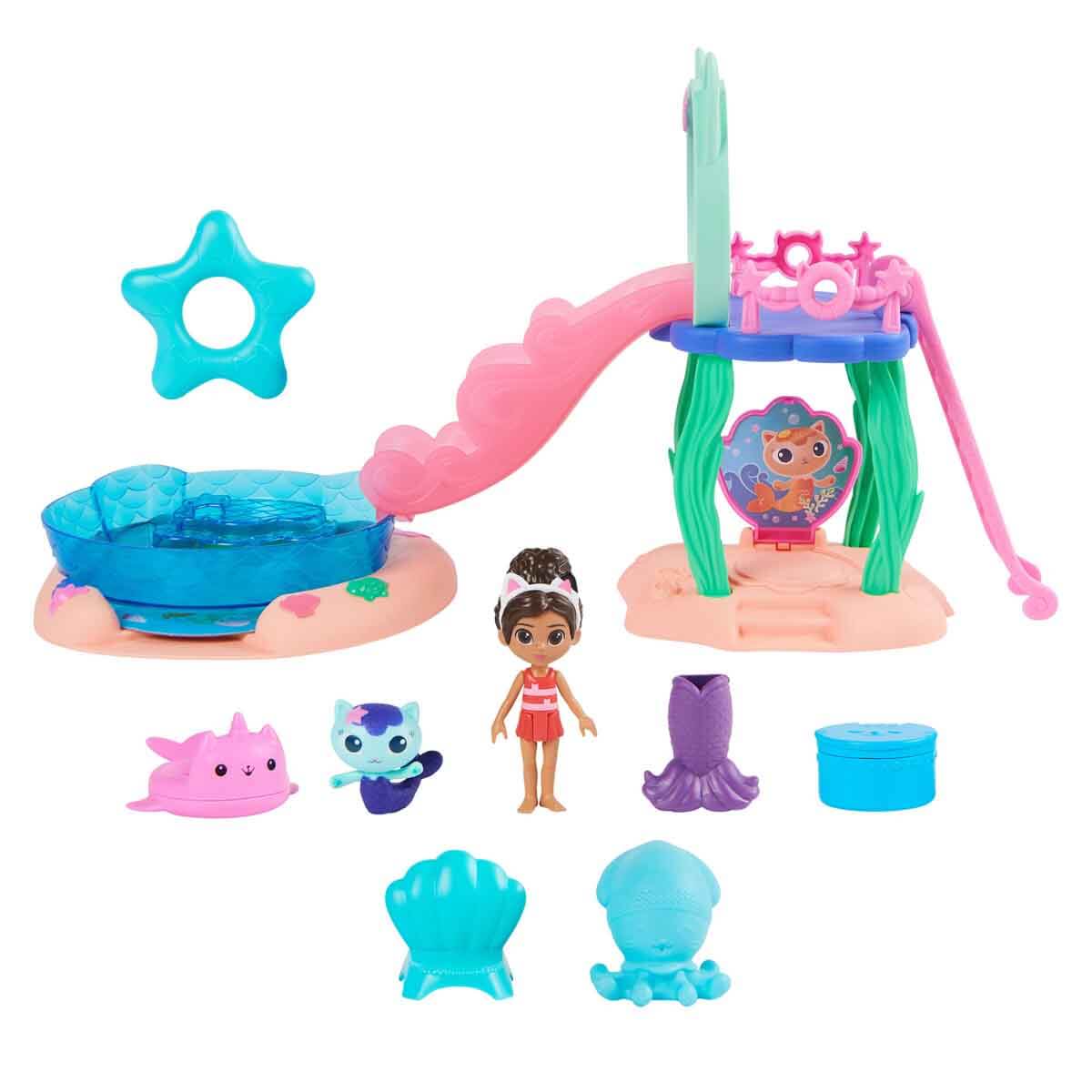 Gabbys Dollhouse Süslü Kedi Havuz Oyun Seti
