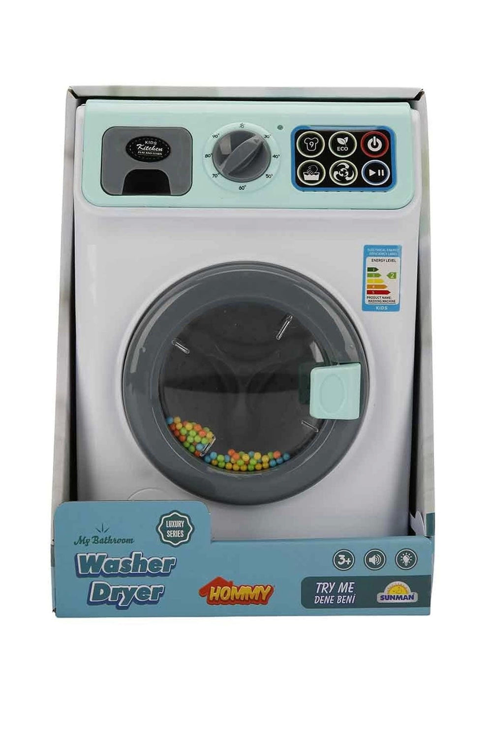 Hommy Çamaşır Makinesi Sesli ve Işıklı Yeşil