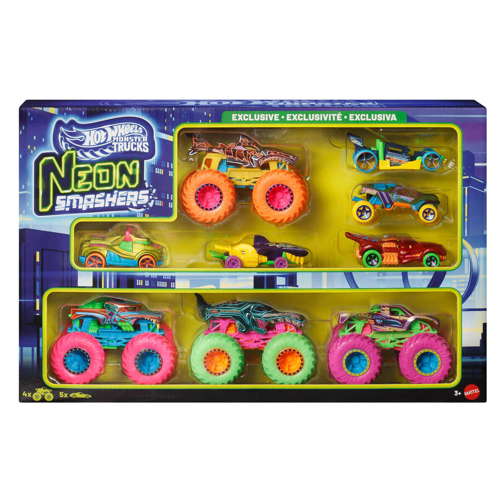 Hot Wheels Monster Trucks Neon Smashers Araç Seti