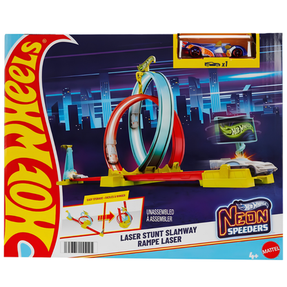 Hot Wheels Neon Yarışlar Çifte Çemberde Yarış Seti