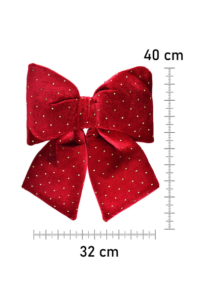 Kırmızı Yaldızlı Kurdela 32x40 cm