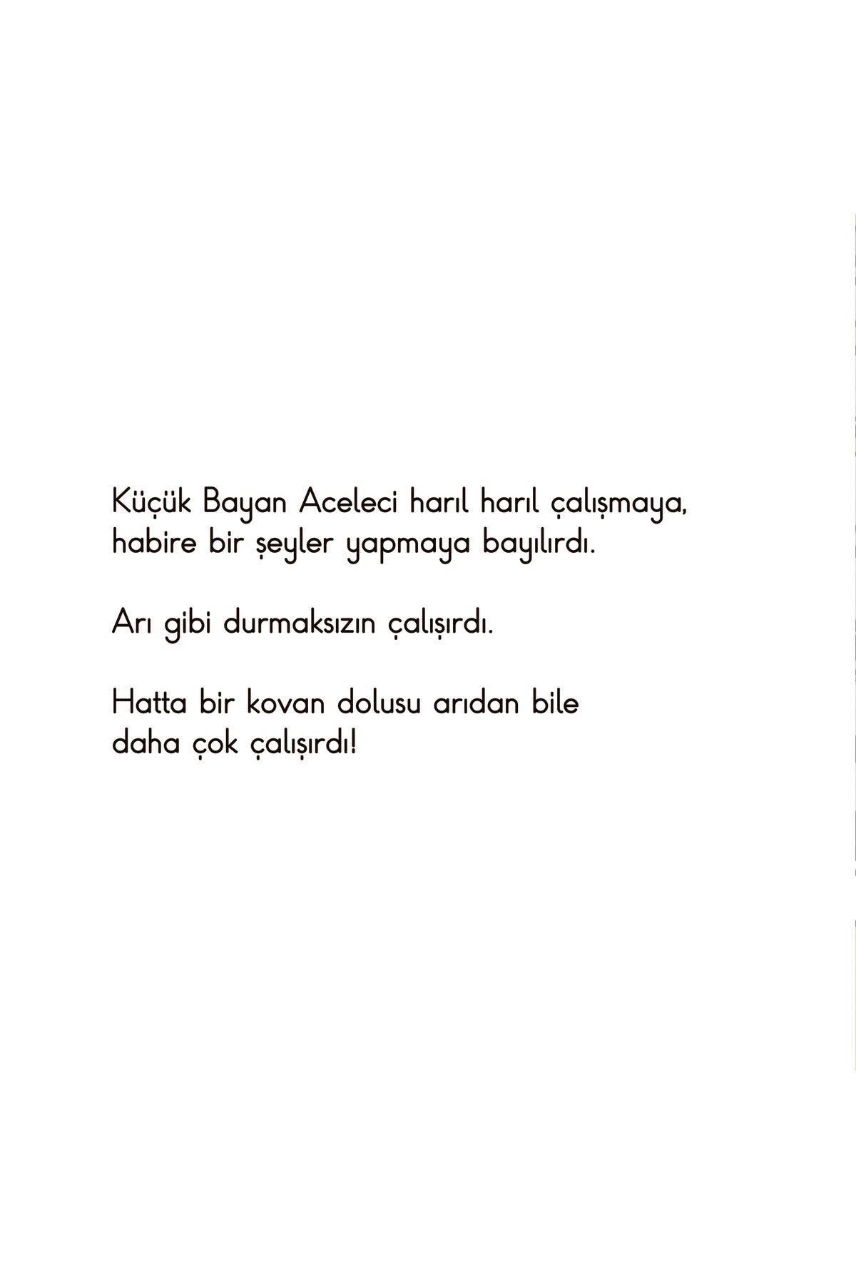 Küçük Bayan Aceleci Okuma Kitabı