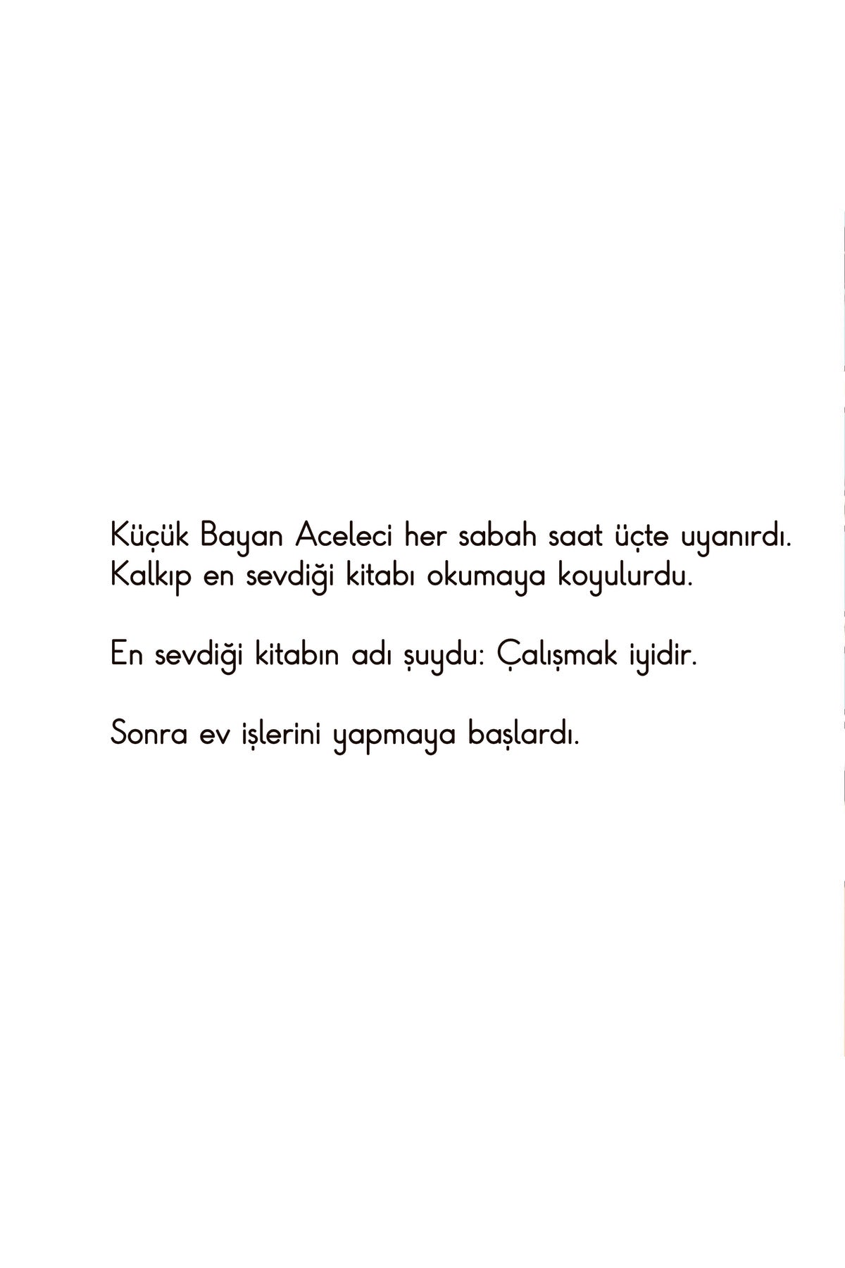 Küçük Bayan Aceleci Okuma Kitabı
