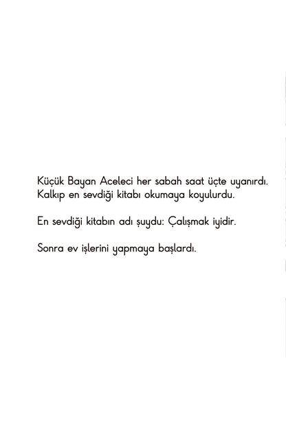 Küçük Bayan Aceleci Okuma Kitabı