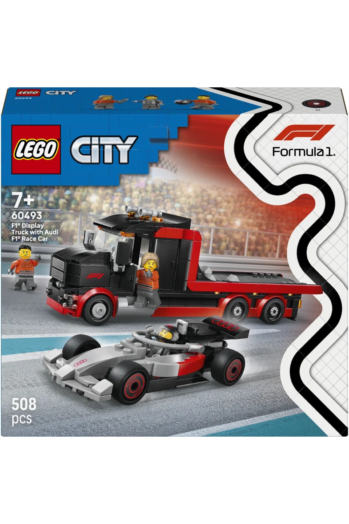 LEGO City Audi F1 Yarış Arabalı F1 Sergileme Kamyonu 60493