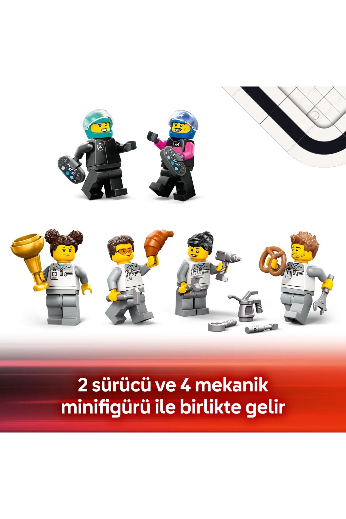 LEGO City F1 Mercedes AMG ve Alpine Arabaları 60444