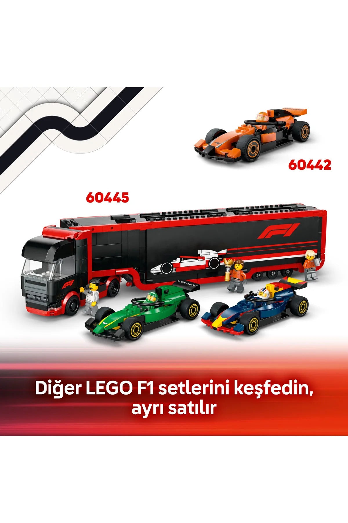 LEGO City F1 Mercedes AMG ve Alpine Arabaları 60444