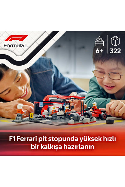 LEGO City Ferrari Arabalı F1 Pit Stop ve Pit Ekibi 60443