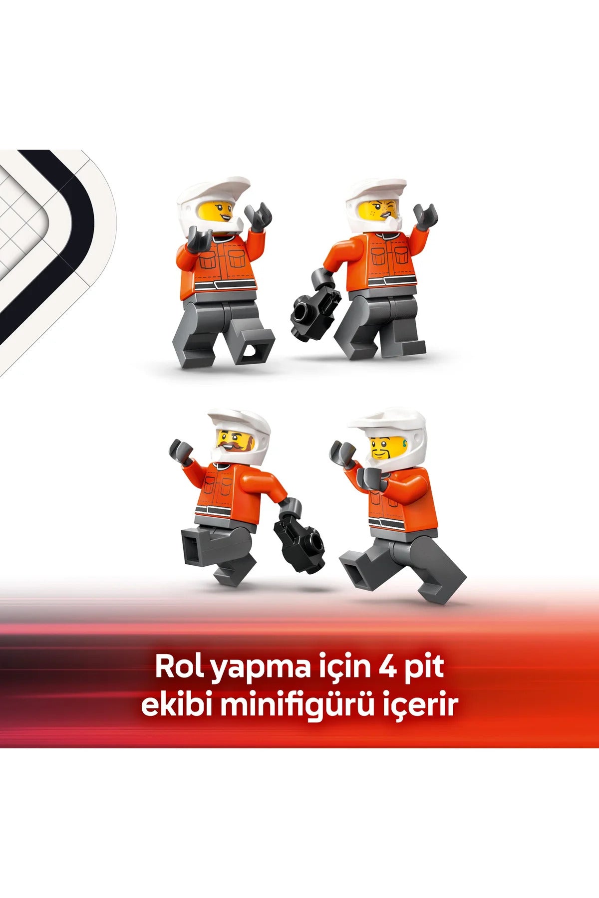 LEGO City Ferrari Arabalı F1 Pit Stop ve Pit Ekibi 60443