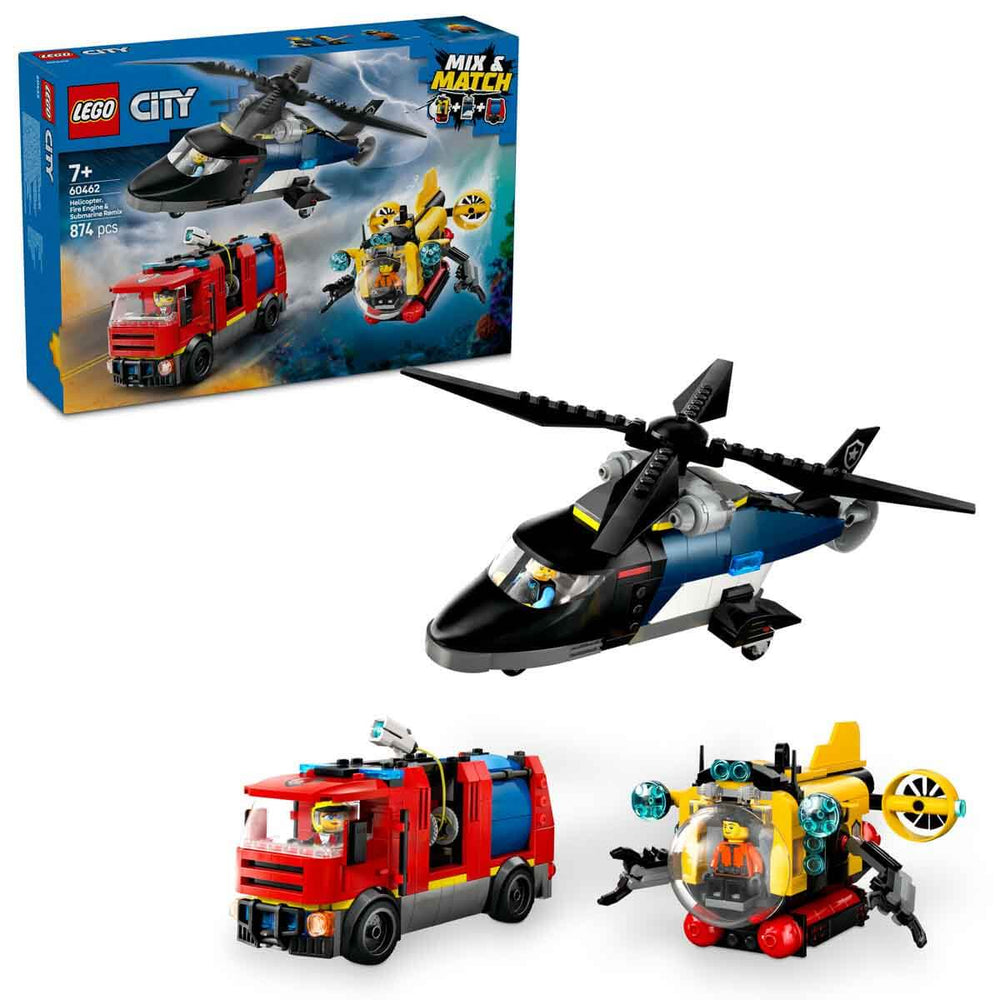 LEGO City Helikopter İtfaiye ve Denizaltı Karışımı