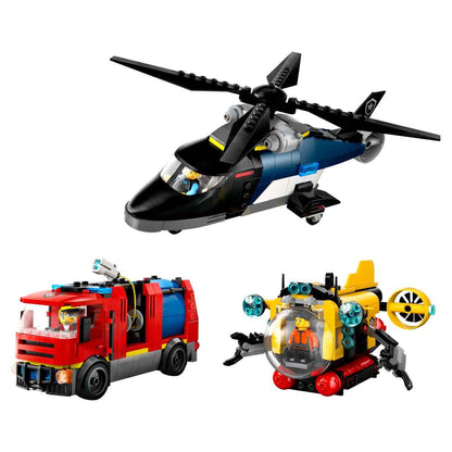 LEGO City Helikopter İtfaiye ve Denizaltı Karışımı