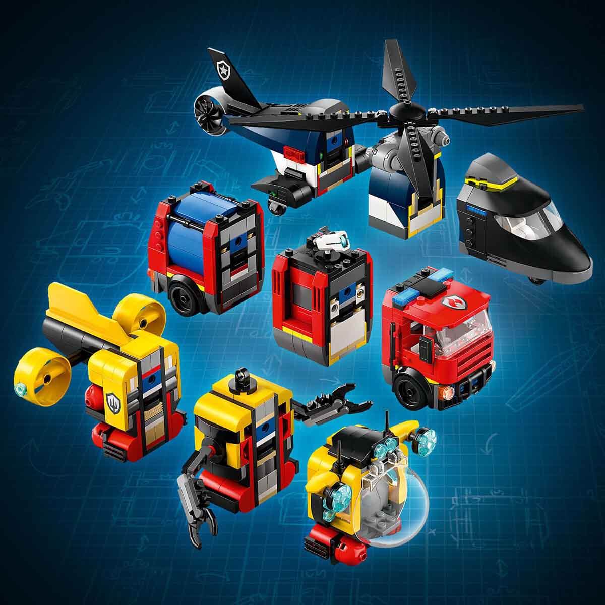LEGO City Helikopter İtfaiye ve Denizaltı Karışımı