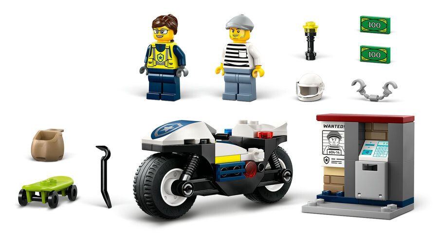 LEGO City Polist Motosikleti Takibi 60455