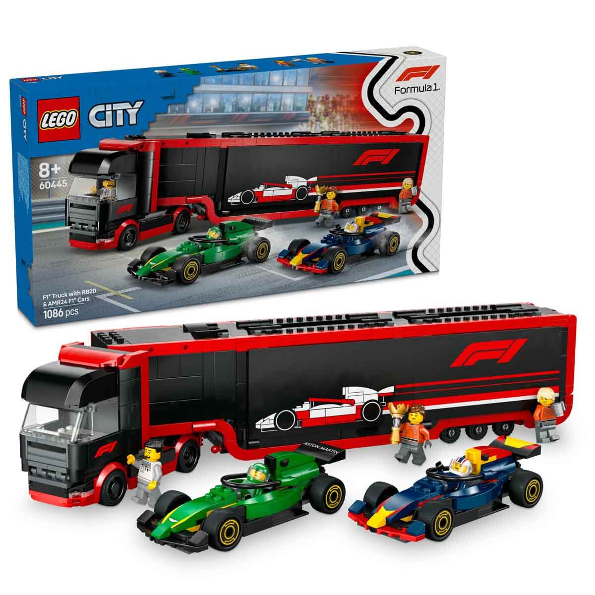 LEGO City RB20 ve AMR24 F1 Arabalı F1 Kamyonu